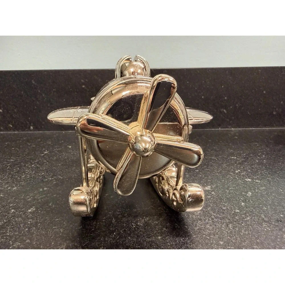 Reed & Barton Zoom Zoom Silverplate Airplane Coin‎ Bank 4.75